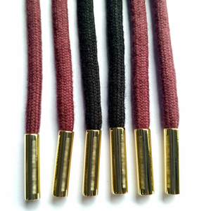 בגד שרוך יצרן מותאם אישית לחרוט לוגו aglets הסווטשרט שרוכים עם מתכת טיפ - Product Image 4