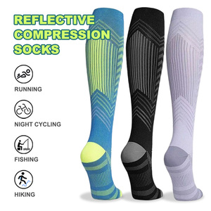 Calze a Compressione Professionali per Sport, Riflettenti per Corsa Notturna, Calze a Compressione Personalizzate - Product Image 1