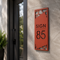 Plaque de porte décorative JC-LM248, numéro de maison personnalisé, plaque de numéro de maison extérieure, panneau d'adresse moderne à fixer au mur