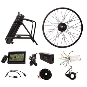 Ebike kit de conversão de bicicleta elétrica, kit de 36v, 250w, 350w, com escova de bateria, motor dc controlador da roda dianteira