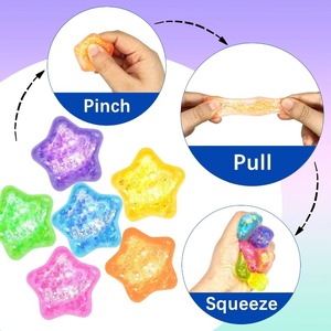 Jouets anti-stress : Étoiles en boules de sucre de maltose à remontée lente, jouets sensoriels fidget, étoiles moelleuses - Product Image 5