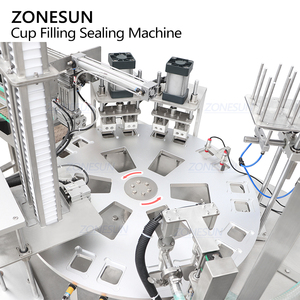 เครื่องบรรจุซอสแบบอัตโนมัติ ZONESUN ZS-AFS07R แบบโมโนบล็อก พร้อมปั๊มเกียร์เซอร์โวแบบหมุน สำหรับบรรจุและปิดผนึกถ้วยพลาสติก - Product Image 6