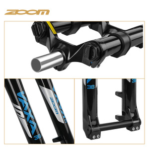 Fourche avant de vélo de montagne Zoom 680DH en alliage d'aluminium 26/29 pouces, double suspension à ressort hydraulique, réglage souple-dur, débattement de 175 mm, pour frein à disque - Product Image 4