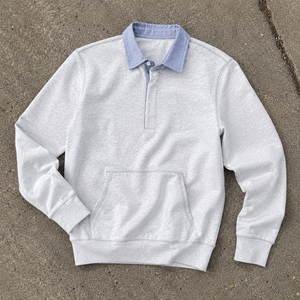 Maglietta Oversize Boxy da Uomo e Donna con Collo Largo, Maniche Lunghe, in Cotone Liscio 24s, Cotone Combed, 5 Pezzi, Personalizzabile - Product Image 1