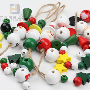 225pcs שלג עץ חרוזים עץ שלג שלג סנטה קלאוס עץ רופף מלאכה חרוזי עם סרט ביצות ג 'ט בופלו עבור חג המולד - Product Image 4