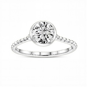Anillo Moderno con Diamante Redondo de 1.50 Quilates Cultivado en Laboratorio para Mujer, en Plata de Ley 925, Titanio, Oro de 10K, 14K, 18K, Joyería Minimalista - Product Image 4