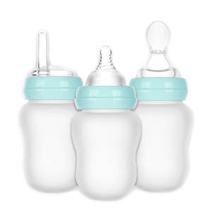 Cucchiaio in Silicone bottiglia neonato allattamento Sippy Cup biberon a tre usi biberon set alimentazione portatile - Product Image 1