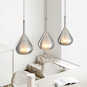 Modern Minimalist Nordic Style Three-Head Pendant <b>Light</b> High-End Creative Glass Chandelier for <b>Dining</b> Room Bedroom for Home - Product Image 3