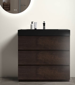 <span class=keywords><strong>Guanda</strong></span> Bestseller Freistehender 23 Zoll Melamin-Badezimmerschrank mit Bodenständer, Langlebig & Pflegeleicht für Moderne Badezimmer - Product Image 2