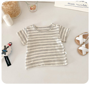 Ensemble 2 pièces d'é<span class=keywords><strong>t</strong></span>é pour bébé garçon : <span class=keywords><strong>T</strong></span>-<span class=keywords><strong>shirt</strong></span> pull à manches courtes rayé et body, en coton respirant, avec poches intégrées - Product Image 5