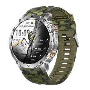 Montre connectée GPS AK102 2026 avec appels Bluetooth, suivi de santé, rappels de messages, grande autonomie, pour hommes, sports de plein air, bracelet en silicone magnétique - Product Image 1