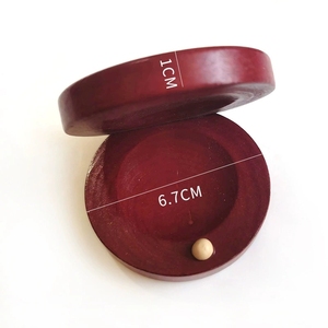 Castagnettes à doigts en bois massif rouge de 6,7 cm, forme ronde, instrument de percussion rythmique Orff pour enfants - Product Image 5