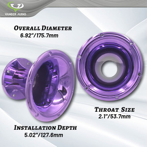 Haut-parleur de compression à embout de 2 pouces à fixer pour voiture ou camion - Couleurs violettes - Product Image 6