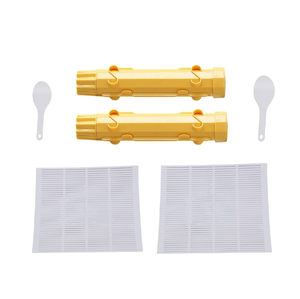 Kit completo de 2 piezas para hacer <span class=keywords><strong>sushi</strong></span> Máquina de <span class=keywords><strong>sushi</strong></span> amarilla de plástico fácil para el hogar Camping Picnic y fiesta para principiantes - Product Image 1