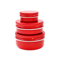 Boîte en aluminium ronde noire givrée 10g-250g, conteneur en métal doré pour savon et beurre corporel avec bouchon à vis sécurisé