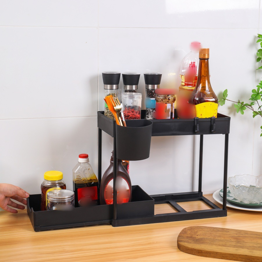 Black / Comes with 5 hooks + 2 chopstick holders