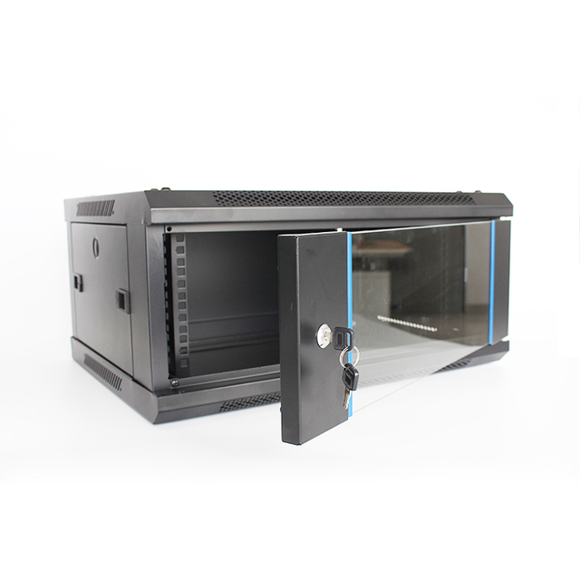 International Standard 19 Inch Single Section Wall Mount Mini Rack Server Black Color 530*350 Network Cabinet 4U