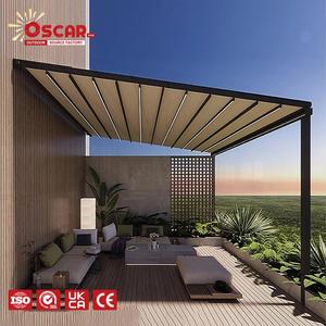 Pérgola Bioclimática Moderna de Aluminio para Exteriores <span class=keywords><strong>3x3</strong></span>, Motorizada, Retráctil, Impermeable, para Jardín, Patio, Terraza - Product Image 1