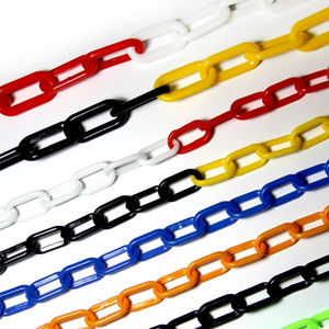 블랙 옐로우 화이트 레드 오렌지 PE 소재 도로 교통 안전 롤러 체인 링크 플라스틱 교통 신호 롤러 체인 - Product Image 4