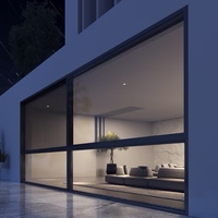 Ventanas Corredizas de Vidrio Templado Tintado de Diseño Moderno de Marca Superior, Elegantes Rejas de Aluminio para Ventanas, Aleación de Aluminio Horizontal