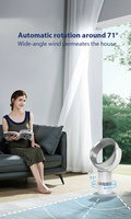 Ventilateur sans pales Angelo QG-103 à commande numérique, en plastique, faible bruit, portable, pour table, avec télécommande et minuterie, fabriqué au Guangdong