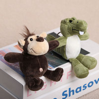 Jouets Songshan : Nouveaux animaux de la forêt, souvenirs du zoo, petits sacs à dos, poupées de 15 cm, adorables jouets en peluche lion, canard, hippopotame, pendentifs, porte-clés, cadeaux