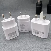 Adaptateur secteur USB-C PD 25W à charge rapide, chargeur mural 3 broches (UK/US/EU/AU), neuf, QC3.0, idéal pour les voyages, compatible S24/S23/Note20