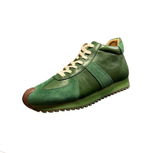 Zapatos Náuticos de Cuero Verde para Hombre, con Cordones, Estilo Retro, Casuales, Ligeros, Transpirables, para Uso Diario - Product Image 4