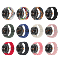 Correa de Reloj Elástica de Tejido Suave para Samsung Galaxy Watch 8/8 Classic, Correa de Reloj de Nailon para Reloj Inteligente, 44 mm, 40 mm