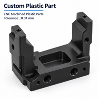 Base de mâchoire de préhenseur robotique en POM usinée sur mesure par CNC avec alignement de trous de centrage pour la robotique d'assemblage