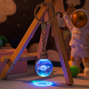 Sphère en verre cristal K9 de 30 mm, gravure laser interne personnalisée, lampe torche LED, porte-clés - Product Image 4