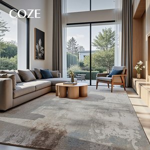 Tapis moderne de style luxe léger, fabriqué à la machine, écologique, antidérapant, imperméable, grand format, pour salon et chambre à coucher - Product Image 2