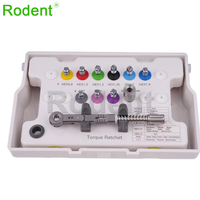 Pièces de rechange dentaires Clé dynamométrique universelle pour prothèse Kit de tournevis Kit de perceuse d'implant dentaire avec 9 pièces de pilotes