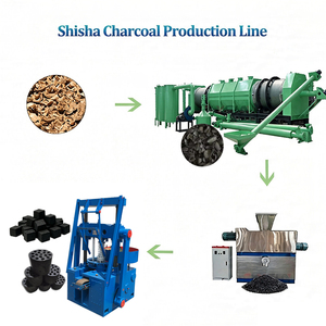Complete Charcoal Briquette Production Line From Coconut Shell Palm Fronds Brisket Charcoal Making Machine - Product Image 1