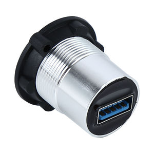 22mm Bảng điều khiển gắn kết cutout <span class=keywords><strong>USB</strong></span>-C loại nữ để USB3.0 nữ một kết nối lỗ cài đặt <span class=keywords><strong>USB</strong></span>-C Loại ổ cắm/Kết nối/<span class=keywords><strong>USB</strong></span> C nữ - Product Image 1