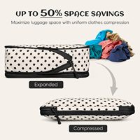 Juego de 4 Cubos de Compresión para Artículos Esenciales de Viaje, Cubos de Embalaje Expandibles y Comprimibles, Bolsas Organizadoras de Equipaje para Viajar