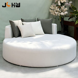 <span class=keywords><strong>Cama</strong></span> de Día Redonda de Diseño Moderno para Patio de Hotel o Villa, Tumbona de Lujo de Aluminio y Tela para Exteriores, Sofá <span class=keywords><strong>Cama</strong></span> para Piscina - Product Image 1