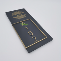 Plaque de porte en acrylique personnalisée YIYAO pour bureau, numéro de porte en métal, panneau d'hôtel