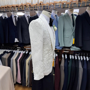 Ensemble Costume Trois Pièces Haut de Gamme <span class=keywords><strong>Blanc</strong></span> Perlé Fait Main Printemps Été 2025 <span class=keywords><strong>pour</strong></span> <span class=keywords><strong>Homme</strong></span>, Veste Blazer Gilet <span class=keywords><strong>Pantalon</strong></span> Formel <span class=keywords><strong>pour</strong></span> <span class=keywords><strong>Mariage</strong></span> Banquet - Product Image 3