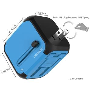 Adaptateur De Voyage universel avec 2USB ports adaptateur universel de chargeur de voyage <span class=keywords><strong>USB</strong></span> Chargeur <span class=keywords><strong>Mural</strong></span> - Product Image 2