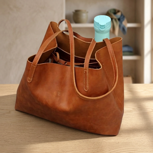 Bolso de Mano de Cuero Genuino para Mujer, con Correa Cruzada, Gran Capacidad, Suave, Duradero, con Cierre, Impermeable, Venta Caliente - Product Image 3