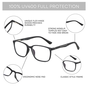 2025 TR 90时尚方形防眩光老花镜防蓝光电脑老花镜从 + 0到 + 4.0 - Product Image 5