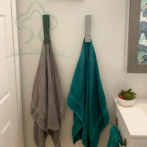 Toallero de baño <span class=keywords><strong>Jumbo</strong></span>, soporte de toalla de baño, casa de campo rústica, toalleros de madera para decoración de lavandería - Product Image 6