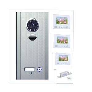 <span class=keywords><strong>KIT</strong></span> de sistemas de portero automático con pantalla de 7 pulgadas, sistema de intercomunicación de teléfono con pantalla de autobús, 2 cables, <span class=keywords><strong>3</strong></span> <span class=keywords><strong>monitores</strong></span>, 1 cerradura de golpe eléctrica, visión nocturna - Product Image 1