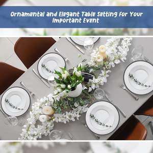 Sottopiatto in Vetro Trasparente BST da 13 Pollici con Bordo Nero per Decorazione Tavola da Matrimonio - Product Image 4