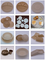 Machine de thermoformage automatique en ligne pour assiettes, bols et barquettes alimentaires compostables et écologiques à base de coques de riz