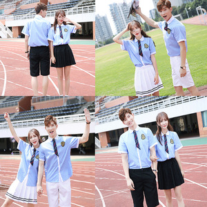 Uniforme Escolar Coreano Yiku, Uniforme de Primavera/Verano de Algodón Unisex para Secundaria y Preparatoria, Atuendo para Fotos de Graduación, Estilo Universitario - Product Image 1