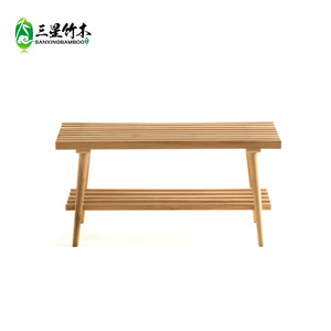Bench, solid wood bench, <b>bamboo</b> bench, modern minimalist high <b>stool</b>, shoe changing <b>stool</b>, multi-functional. - Product Image 3