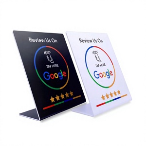 Carte NFC Google Review en PVC avec support, puce 215, pour restaurants et hôtels - Product Image 1
