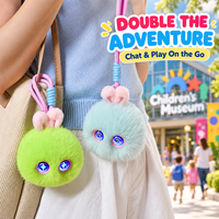Jouet en peluche lapin intelligent pour la famille, avec yeux LED interactifs, chat vocal, contrôle par application WiFi, cadeau pour enfants